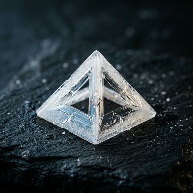 Cristal de Flor de Sal em formato de Pirâmide